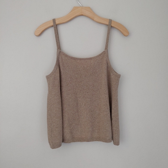 Victoria's Secret Cashmere Knit Tank Top Babydoll Size Small Tan - Picture 11 of 15